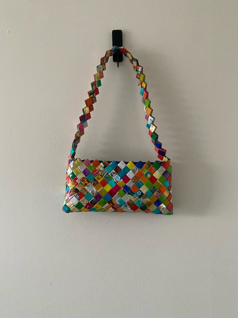 Y2K Colourful Upcycled Candy Wrapper Shoulder Bag